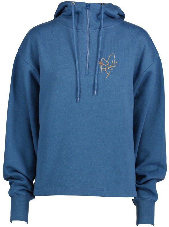Shepherd Football Family Gear - 2023 -  Ladies Hooded Sweatshirt - Enza Ladies Boxy Quarter Zip Hood - 9.0oz