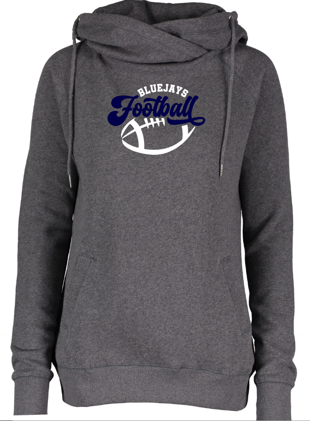 Shepherd Football Gear - 2023 -  Ladies Hooded Sweatshirt - Enza Ladies Classic Fleece Funnel Neck Pullover Hood - 9oz