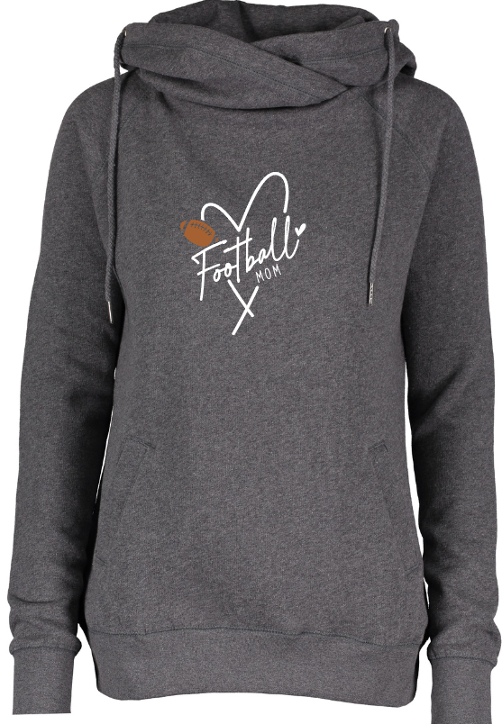Shepherd Football Family Gear - 2023 -  Ladies Hooded Sweatshirt - Enza Ladies Classic Fleece Funnel Neck Pullover Hood - 9oz