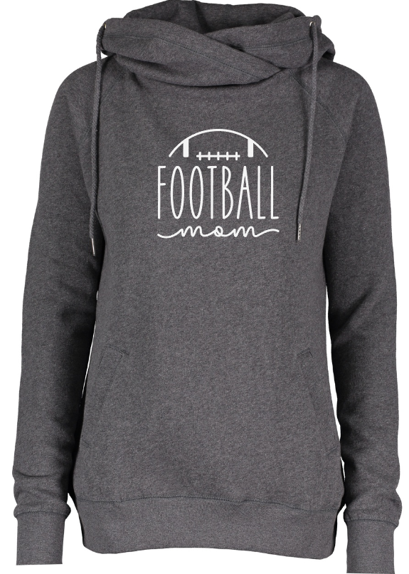 Shepherd Football Mom Gear - 2023 -  Ladies Hooded Sweatshirt - Enza Ladies Varsity Fleece Pullover Hood - 8oz