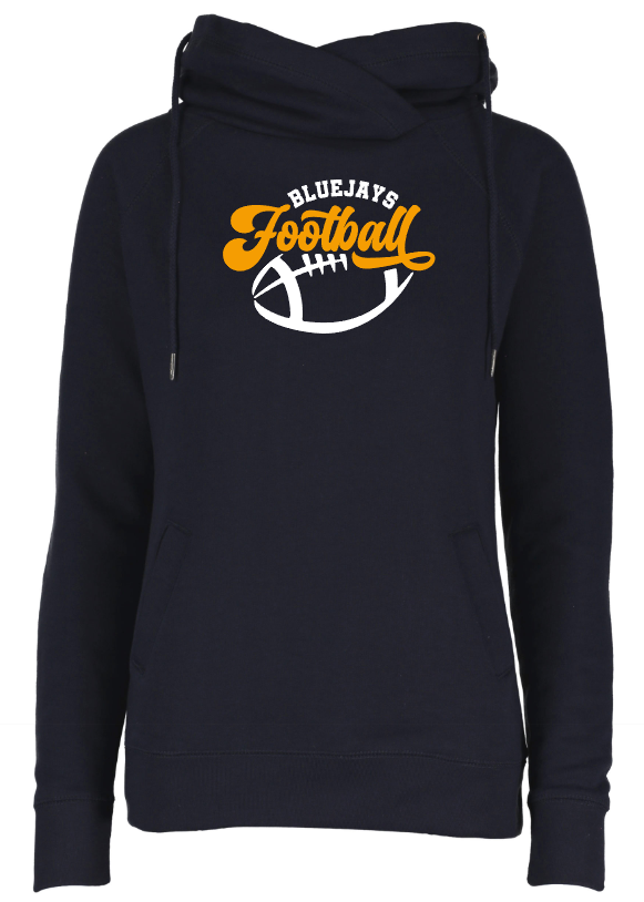 Shepherd Football Gear - 2023 -  Ladies Hooded Sweatshirt - Enza Ladies Classic Fleece Funnel Neck Pullover Hood - 9oz