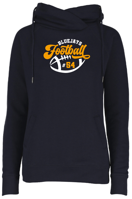Shepherd Football Gear - 2023 -  Ladies Hooded Sweatshirt - Enza Ladies Classic Fleece Funnel Neck Pullover Hood - 9oz