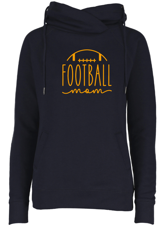 Shepherd Football Mom Gear - 2023 -  Ladies Hooded Sweatshirt - Enza Ladies Varsity Fleece Pullover Hood - 8oz