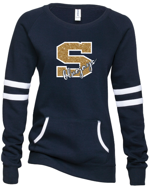 Shepherd Football Spirit Gear - 2022 - Ladies Varsity Crew Sweatshirt - Enza - 9.0 oz