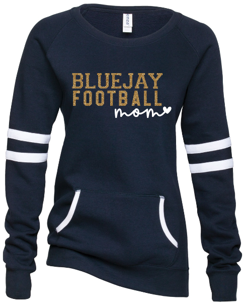 Shepherd Football Gear - 2022 - Ladies Crew Sweatshirt - Enza Ladies Varsity Fleece Crew Neck Pullover - 8.0 oz