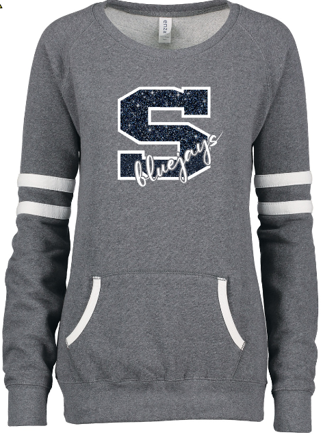 Shepherd Football Spirit Gear - 2022 - Ladies Varsity Crew Sweatshirt - Enza - 9.0 oz
