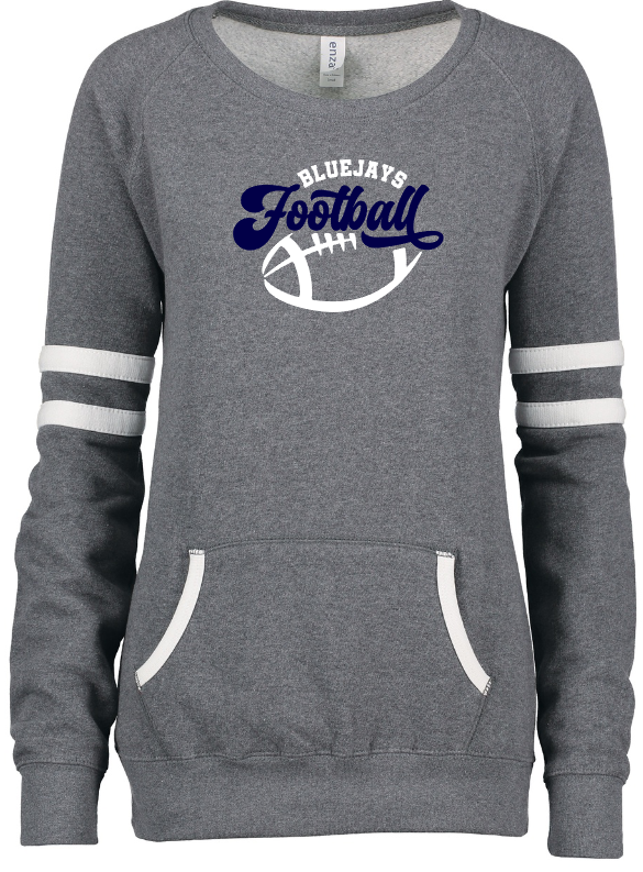 Shepherd Football Gear - 2023 -  Ladies Crew Sweatshirt - Enza Ladies Varsity Crew Neck Pullover - 9oz