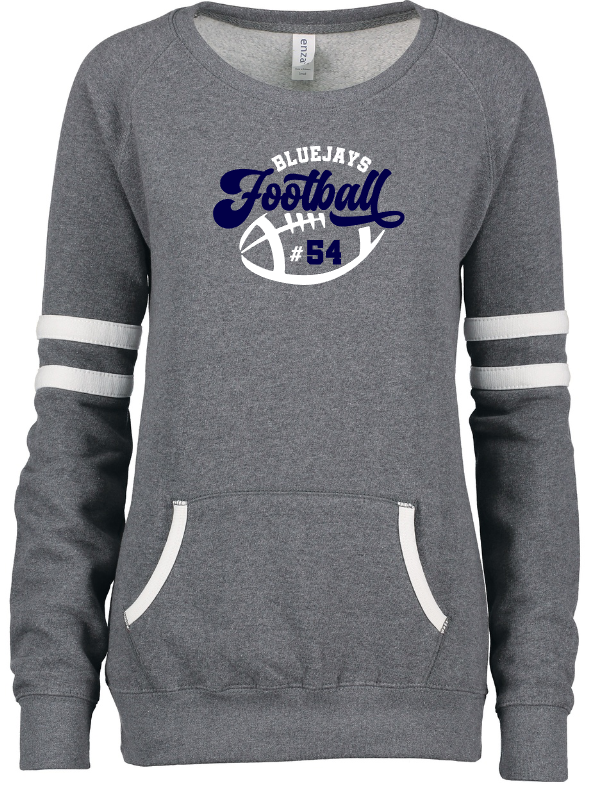 Shepherd Football Gear - 2023 -  Ladies Crew Sweatshirt - Enza Ladies Varsity Crew Neck Pullover - 9oz