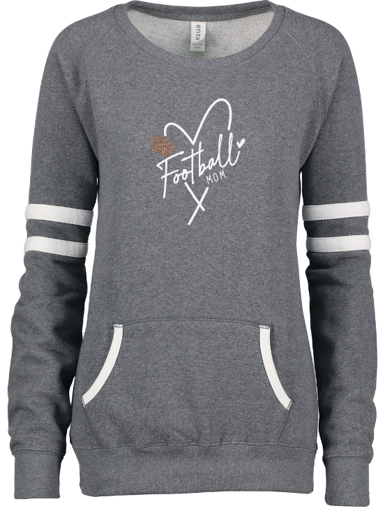 Shepherd Football Family Gear - 2023 -  Ladies Crew Sweatshirt - Enza Ladies Varsity Crew Neck Pullover - 9oz