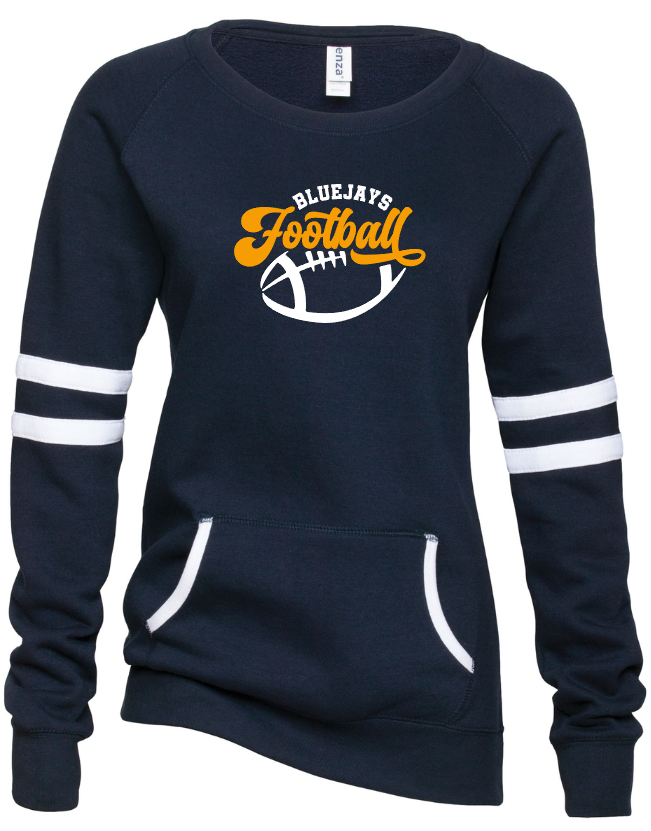 Shepherd Football Gear - 2023 -  Ladies Crew Sweatshirt - Enza Ladies Varsity Crew Neck Pullover - 9oz