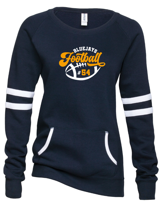 Shepherd Football Gear - 2023 -  Ladies Crew Sweatshirt - Enza Ladies Varsity Crew Neck Pullover - 9oz