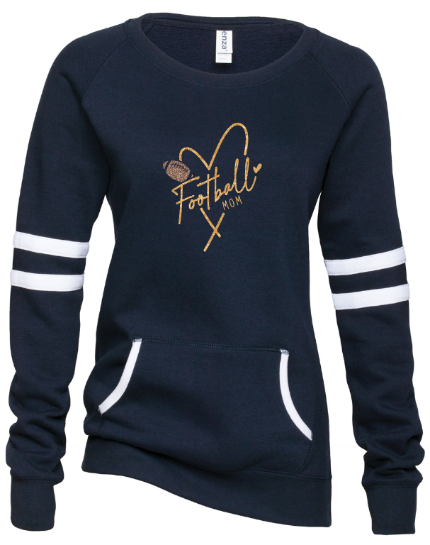 Shepherd Football Family Gear - 2023 -  Ladies Crew Sweatshirt - Enza Ladies Varsity Crew Neck Pullover - 9oz