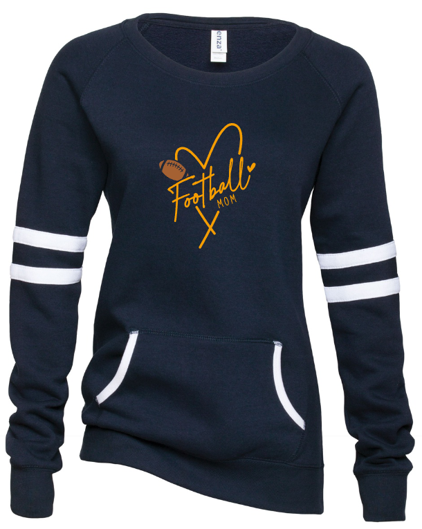 Shepherd Football Family Gear - 2023 -  Ladies Crew Sweatshirt - Enza Ladies Varsity Crew Neck Pullover - 9oz