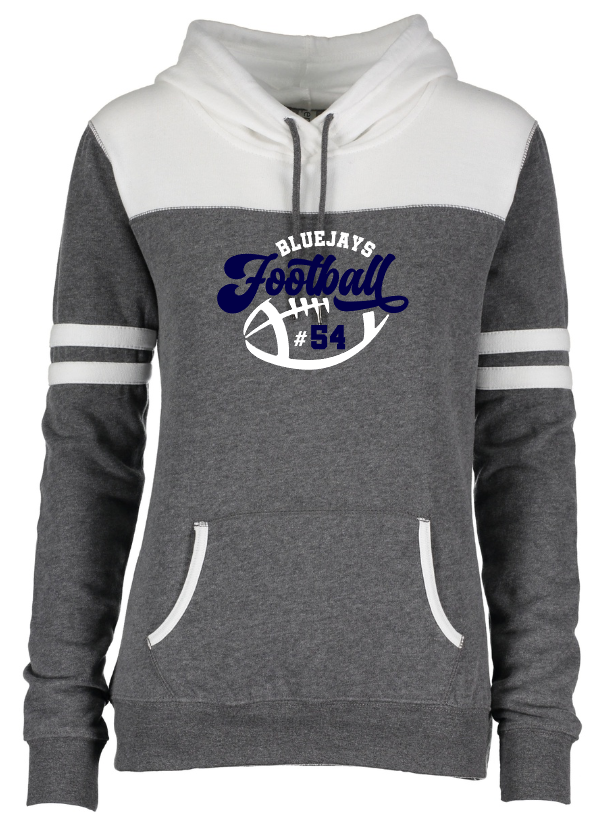 Shepherd Football Gear - 2023 -  Ladies Hooded Sweatshirt - Enza Ladies Varsity Fleece Pullover Hood - 8oz