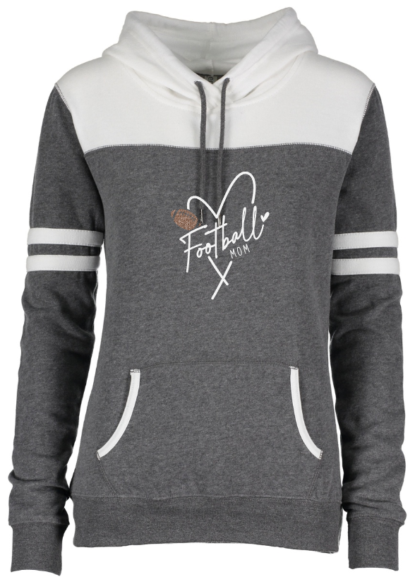 Shepherd Football Family Gear - 2023 -  Ladies Hooded Sweatshirt - Enza Ladies Varsity Fleece Pullover Hood - 8oz