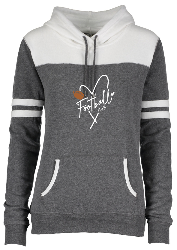Shepherd Football Family Gear - 2023 -  Ladies Hooded Sweatshirt - Enza Ladies Varsity Fleece Pullover Hood - 8oz
