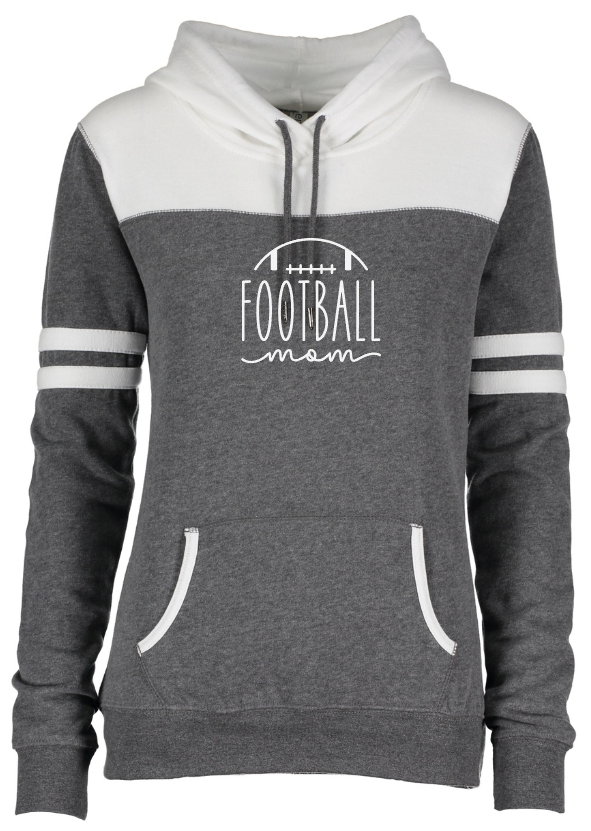 Shepherd Football Mom Gear - 2023 -  Ladies Hooded Sweatshirt - Enza Ladies Varsity Fleece Pullover Hood - 8oz