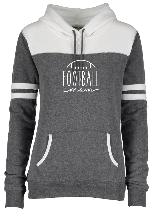 Shepherd Football Mom Gear - 2023 -  Ladies Hooded Sweatshirt - Enza Ladies Varsity Fleece Pullover Hood - 8oz