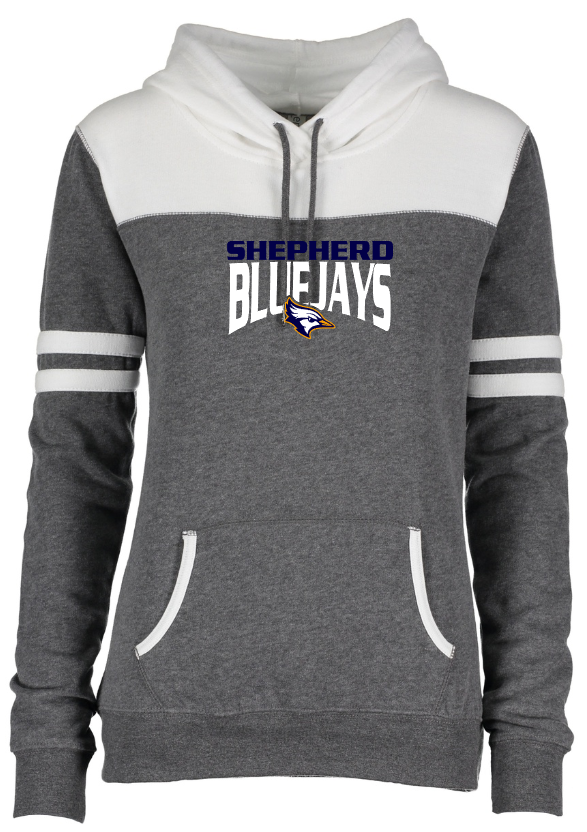 Shepherd Football Spirit Gear - 2023 - Ladies Hooded Sweatshirt - Enza Ladies Varsity Fleece Pullover Hood - 8oz