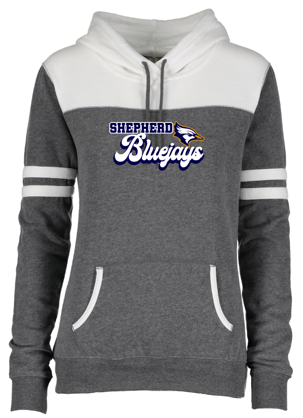 Shepherd Football Spirit Gear - 2023 - Ladies Hooded Sweatshirt - Enza Ladies Varsity Fleece Pullover Hood - 8oz