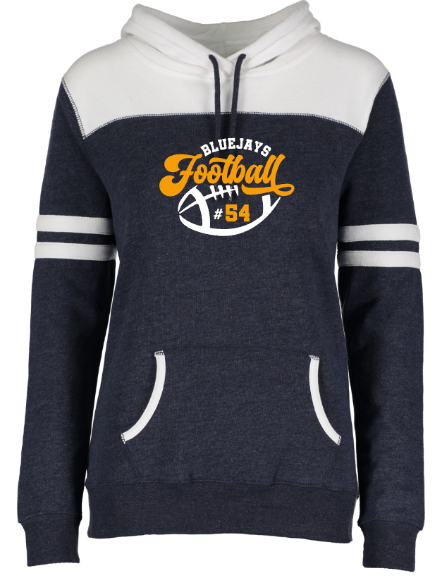 Shepherd Football Gear - 2023 -  Ladies Hooded Sweatshirt - Enza Ladies Varsity Fleece Pullover Hood - 8oz