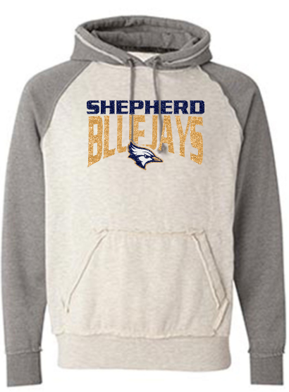 Shepherd Football Spirit Gear - 2023 - Adult Hoodie - J. America Vintage Heather Hood - 9.5oz