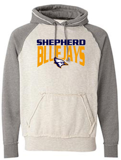 Shepherd Football Spirit Gear - 2023 - Adult Hoodie - J. America Vintage Heather Hood - 9.5oz