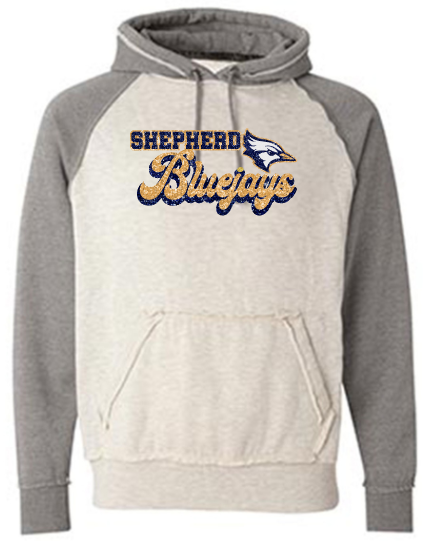 Shepherd Football Spirit Gear - 2023 - Adult Hoodie - J. America Vintage Heather Hood - 9.5oz