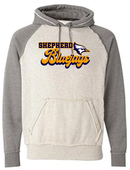 Shepherd Football Spirit Gear - 2023 - Adult Hoodie - J. America Vintage Heather Hood - 9.5oz
