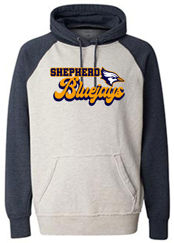 Shepherd Football Spirit Gear - 2023 - Adult Hoodie - J. America Vintage Heather Hood - 9.5oz
