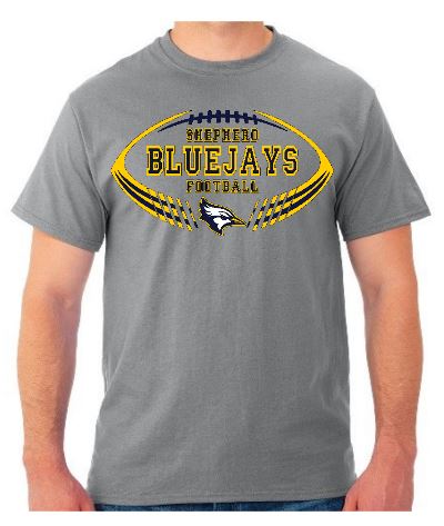 Shepherd Bluejay Football Gear - 2018 - Youth T-Shirt - Jerzees Dri-Power