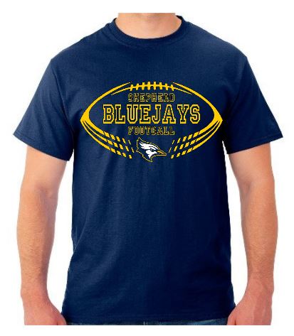 Shepherd Bluejay Football Gear - 2018 - Youth T-Shirt - Jerzees Dri-Power