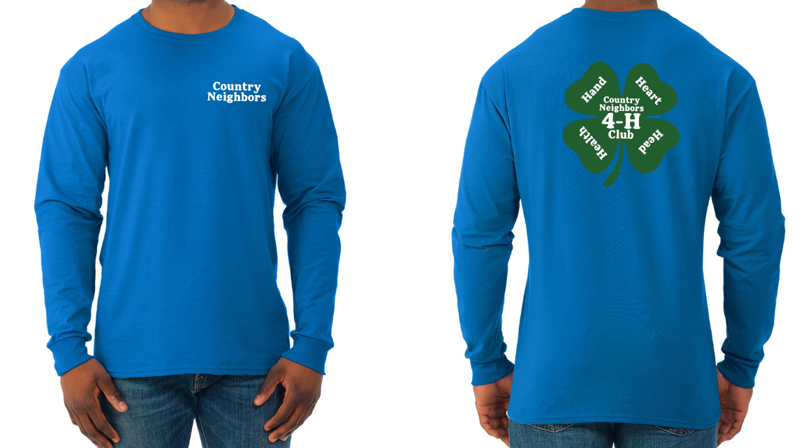 Country Neighbors 4H Club - JERZEES® DRI-POWER® Unisex Long Sleeve T-Shirt - 5.4oz