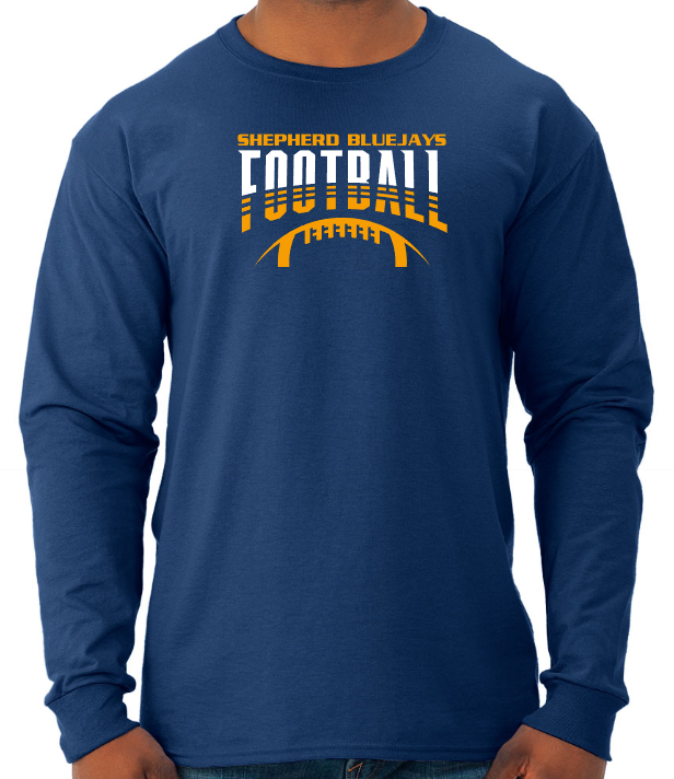 Shepherd Football Gear - 2023 -  Youth Long Sleeve Tee - Jerzees Dri-Power Youth Long Sleeve T-Shirt - 5.4oz