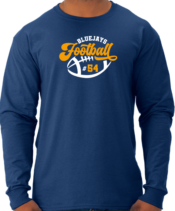 Shepherd Football Gear - 2023 -  Adult Unisex Long Sleeve Tee - Jerzees Dri-Power Unisex Long Sleeve T-Shirt - 5.4oz