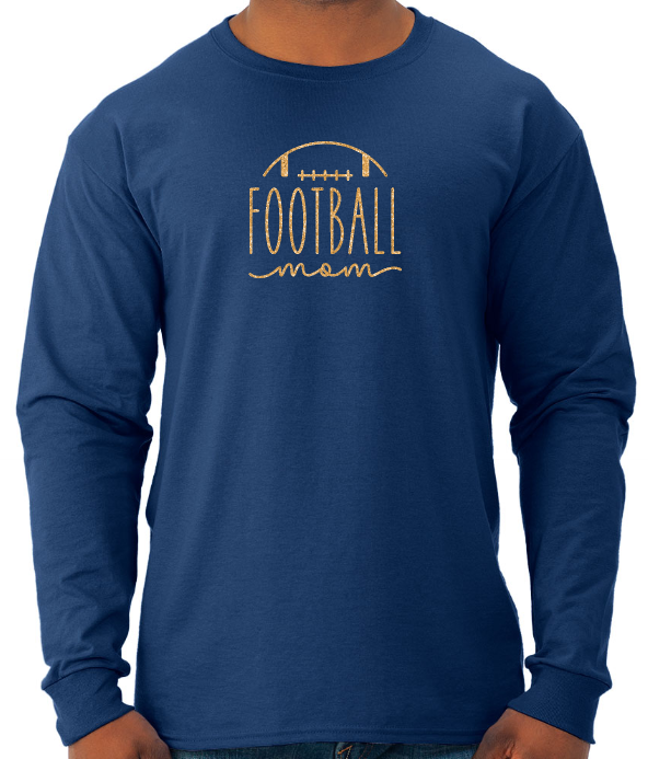 Shepherd Football Mom Gear - 2023 -  Adult Unisex Long Sleeve Tee - Jerzees Dri-Power Unisex Long Sleeve T-Shirt - 5.4oz