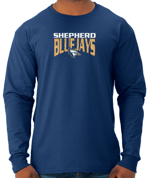 Shepherd Football Spirit Gear - 2023 - Youth Long Sleeve Tee - Jerzees Dri-Power Youth Long Sleeve T-Shirt - 5.4oz