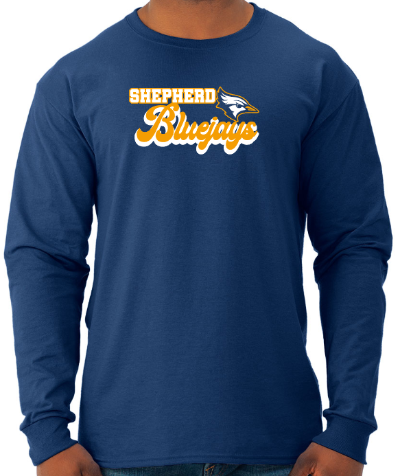 Shepherd Football Spirit Gear - 2023 - Adult Unisex Long Sleeve Tee - Jerzees Dri-Power Unisex Long Sleeve T-Shirt - 5.4oz