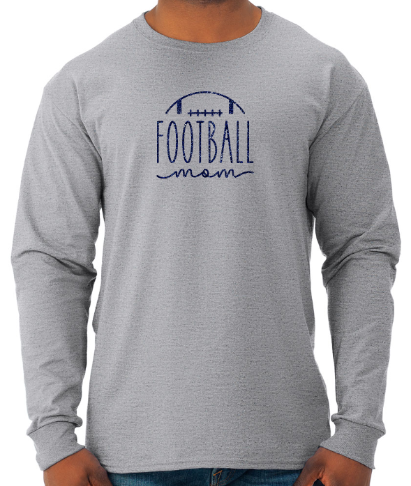 Shepherd Football Mom Gear - 2023 -  Adult Unisex Long Sleeve Tee - Jerzees Dri-Power Unisex Long Sleeve T-Shirt - 5.4oz