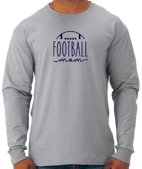 Shepherd Football Mom Gear - 2023 -  Adult Unisex Long Sleeve Tee - Jerzees Dri-Power Unisex Long Sleeve T-Shirt - 5.4oz