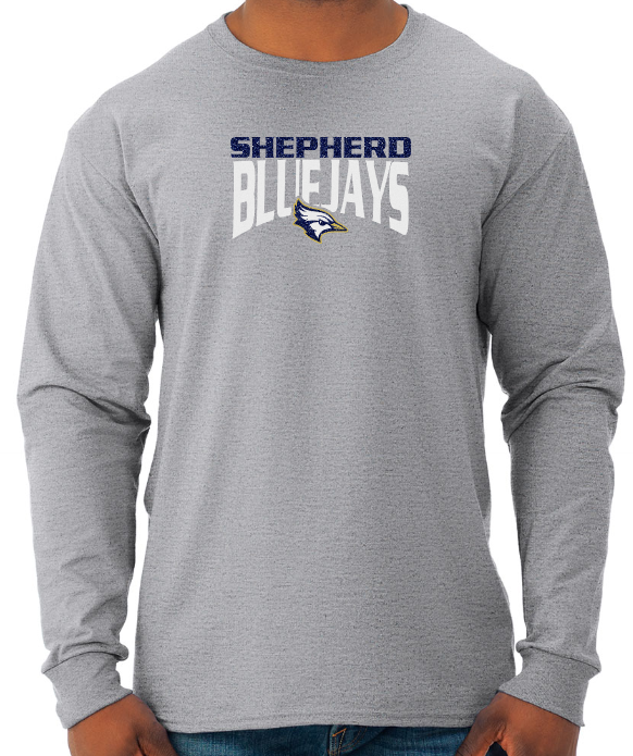 Shepherd Football Spirit Gear - 2023 - Adult Unisex Long Sleeve Tee - Jerzees Dri-Power Unisex Long Sleeve T-Shirt - 5.4oz