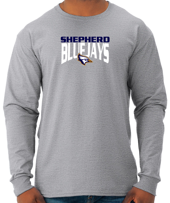 Shepherd Football Spirit Gear - 2023 - Adult Unisex Long Sleeve Tee - Jerzees Dri-Power Unisex Long Sleeve T-Shirt - 5.4oz