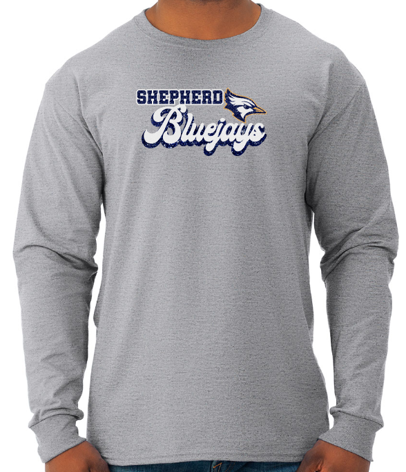 Shepherd Football Spirit Gear - 2023 - Adult Unisex Long Sleeve Tee - Jerzees Dri-Power Unisex Long Sleeve T-Shirt - 5.4oz