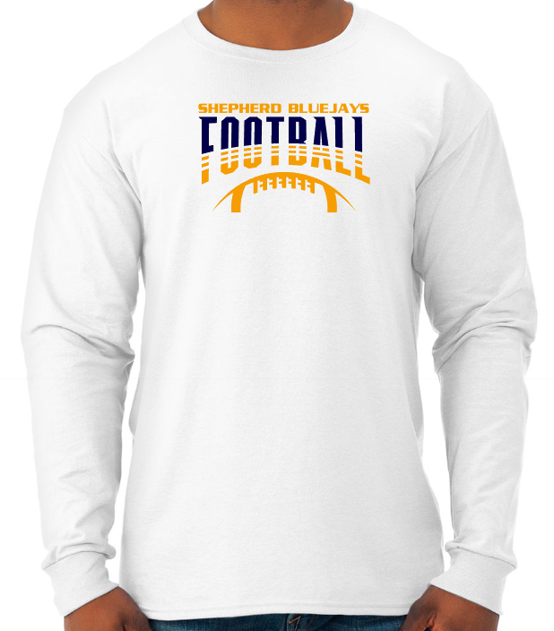 Shepherd Football Gear - 2023 -  Adult Unisex Long Sleeve Tee - Jerzees Dri-Power Unisex Long Sleeve T-Shirt - 5.4oz