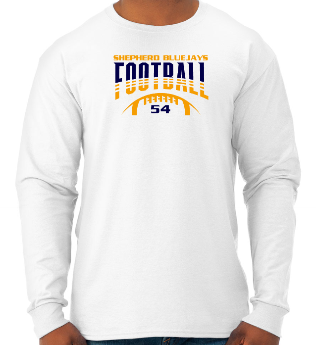 Shepherd Football Gear - 2023 -  Youth Long Sleeve Tee - Jerzees Dri-Power Youth Long Sleeve T-Shirt - 5.4oz