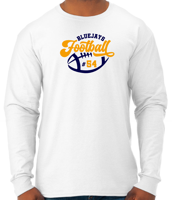 Shepherd Football Gear - 2023 -  Adult Unisex Long Sleeve Tee - Jerzees Dri-Power Unisex Long Sleeve T-Shirt - 5.4oz