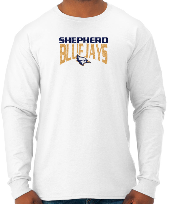 Shepherd Football Spirit Gear - 2023 - Adult Unisex Long Sleeve Tee - Jerzees Dri-Power Unisex Long Sleeve T-Shirt - 5.4oz