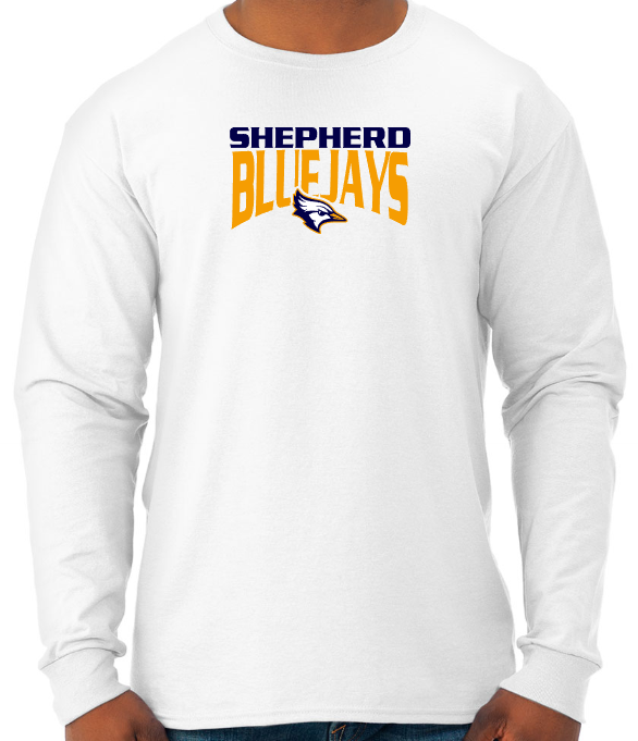 Shepherd Football Spirit Gear - 2023 - Adult Unisex Long Sleeve Tee - Jerzees Dri-Power Unisex Long Sleeve T-Shirt - 5.4oz