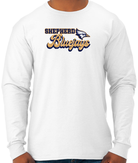 Shepherd Football Spirit Gear - 2023 - Adult Unisex Long Sleeve Tee - Jerzees Dri-Power Unisex Long Sleeve T-Shirt - 5.4oz