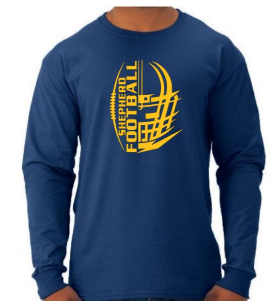 Shepherd Football - 2019 - Adult Long-Sleeve T-Shirt - Jerzees Dri-Power